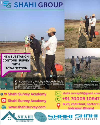New Substation Contour Survey With Total Station